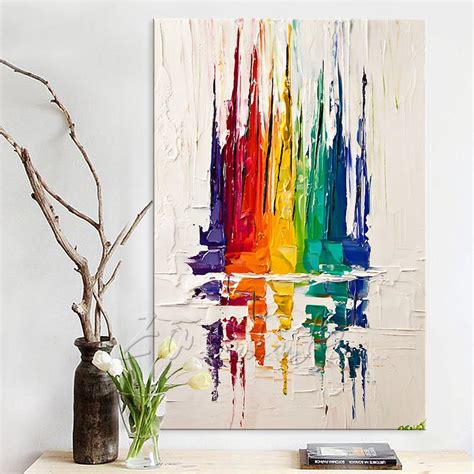 Hand Painted Canvas Oil Paintings Cheap Large Boat Modern Abstract Oil Painting Wall Decor Art