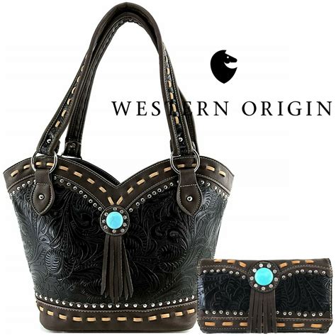Western Style Handbag Concealed Carry Purse Women Country Shoulder Bag