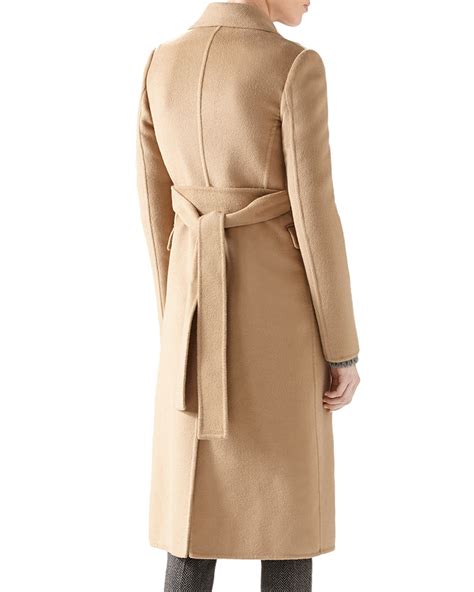 100% worsted wool and wrinkle resistant. Lyst - Gucci Double Wool Belted Coat in Brown