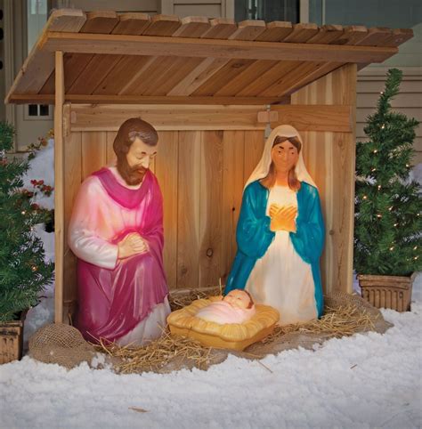 outdoor nativity scene