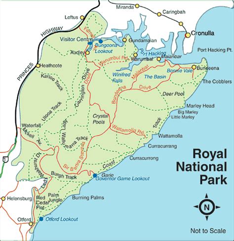 Royal National Park Australia Tourist Map Royal National Park