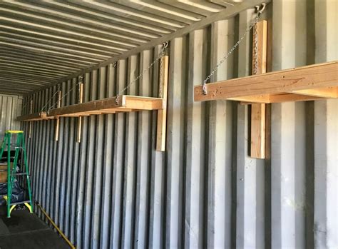 Shipping Container Hanging Shelves And My Recycling System