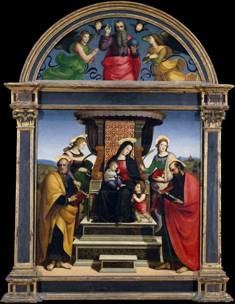 Raphael Madonna And Child Enthroned With Saints Ca 1504 Museum