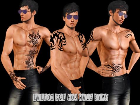 Saliwas Tattoo Set For Male Sims