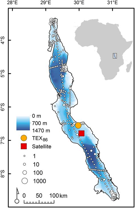Knowledge of sediment pollution patterns, coupled with maps of rocky benthic habitats, provide the necessary framework for effective conservation planning of fisheries in. Map of Lake Tanganyika and its position in East Africa. White circles... | Download Scientific ...