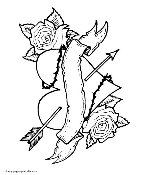 Coloring Pages Guns And Roses White Dove With Guns And Roses Tattoo