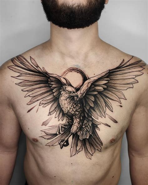 American Eagle Chest Tattoo