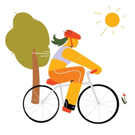 girl riding bicycle 4425511 vector art at vecteezy