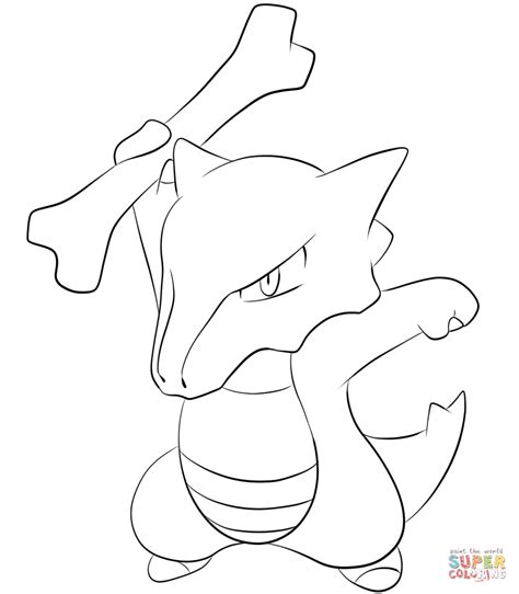 Marowak Coloring Page Free Printable Coloring Pages