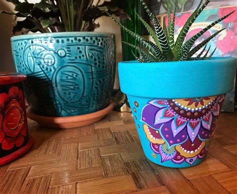 Made To Order Mandala Succulent Planter Etsy Terra Cotta Pot Crafts