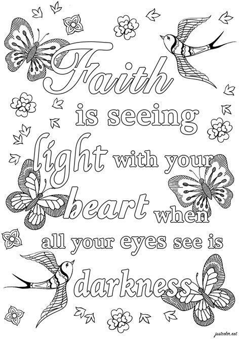 Markers, and colored pencils and print the illustrations you prefer ! Get This Printable Adult Coloring Pages Quotes Faith in ...
