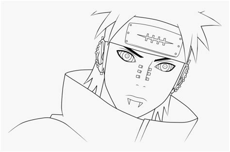 Pain Naruto Drawing At Getdrawings Naruto Shippuden Lineart Hd Png