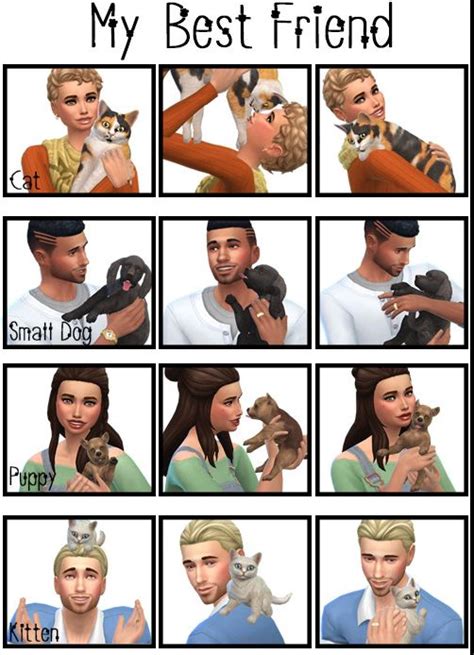 My Best Friend Pet Poses Sims 4 Couple Poses Sims 4 Pets Sims Pets