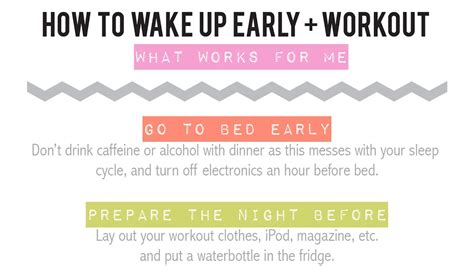 6 Tips For Getting Yourself To Wake Up Early And Workout Infographic
