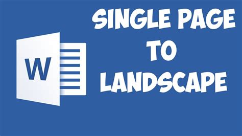 If you want to insert a landscape page in word document; Word 2016 - Rotate a single page to landscape - YouTube