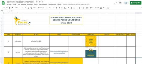 Calendario Editorial Blog Y Redes Sociales
