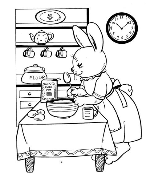 My mother baking cookies coloring pages. Baking Pages Coloring Pages