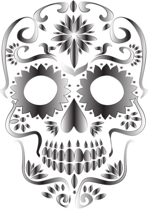 Calavera Skull Day Of The Dead Clip Art Skull Silhouette Cliparts Png