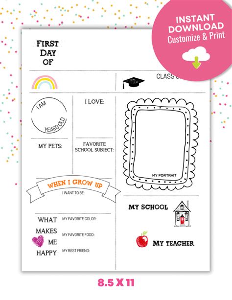 Paper And Party Supplies Paper Invitations First Day Of School Sign