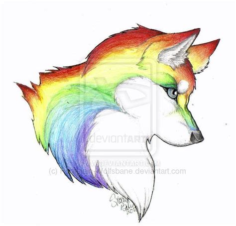 Pin By Atsuko Mizuki On Rainbow Wolf Head Pinterest Wolf And Anime