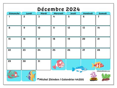 Calendriers Décembre 2024 Michel Zbinden Ca