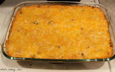 Roughly crush doritos into the base of the casserole dish. Doritos Casserole - Whats Cooking Love?