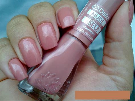 Batom E Esmalte Bala De Leite Kit Dailus Nude Mercado Livre