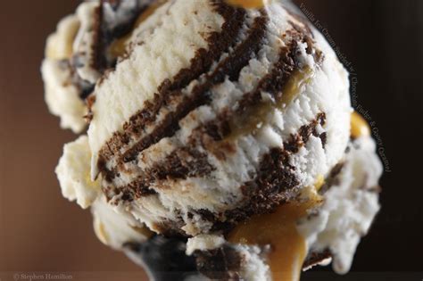 Vanilla Ice Cream Swirled With Chocolate Fudge And Gooey Caramel Foodporndail Fudge Ice