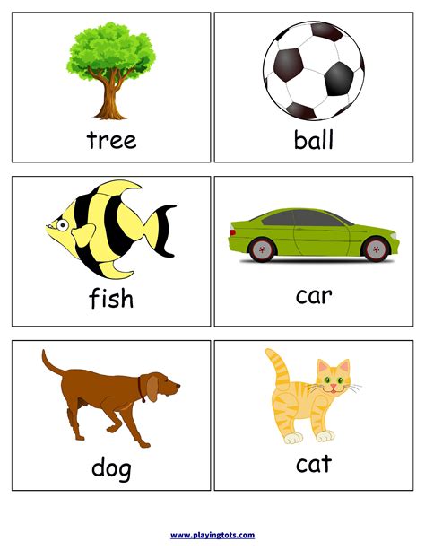 First Words Flash Cards For Your Toddler Keywords Picture Free