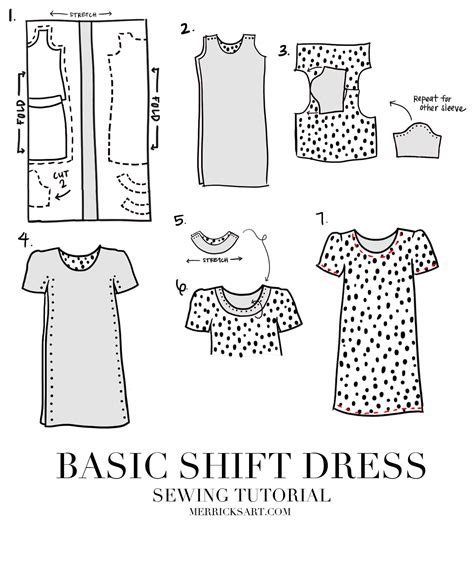 Easy Shift Dress Pattern Sewing Tutorial Merricks Art Dress