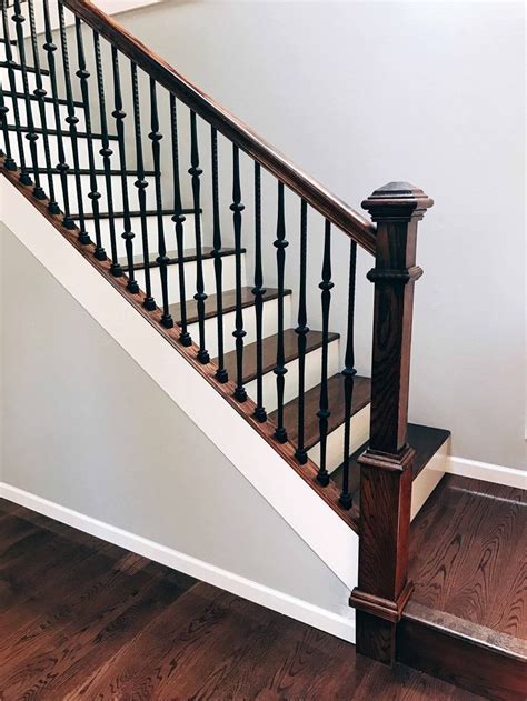 Project Gothic Iron Balusters Shoes Stair Railing Makeover