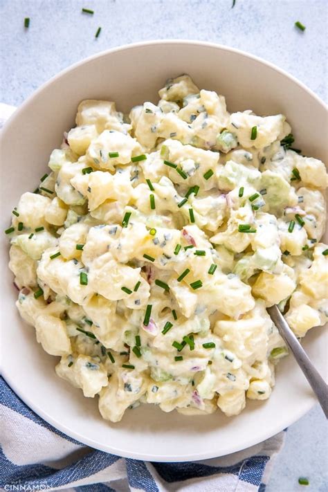 Healthy No Mayo Potato Salad With Greek Yogurt Dressing