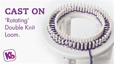 Brioche stitch flat in two colors. CAST ON for double knit with 'Rotating' Double Knit Loom ...