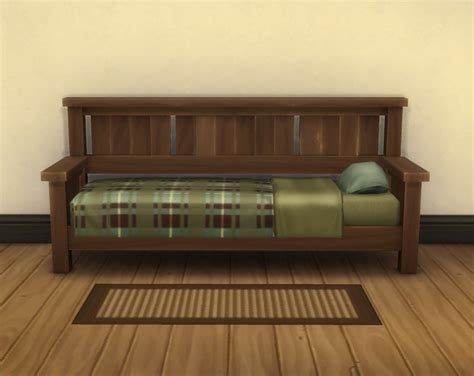 Modthesims The Missionary Day Bed Frame Sims 4 Cc Furniture Day