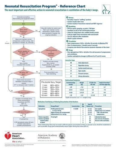 Nrp Wall Chart In 2021 Neonatal Nurse Neonatal Reference Chart