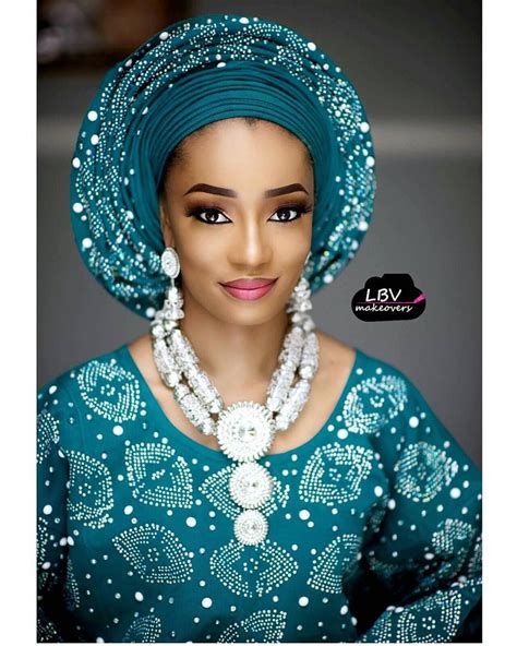 Lovely💎 Makeup By Lbvmakeovers💄 Aso Oke By Stylishtrendzz Beads