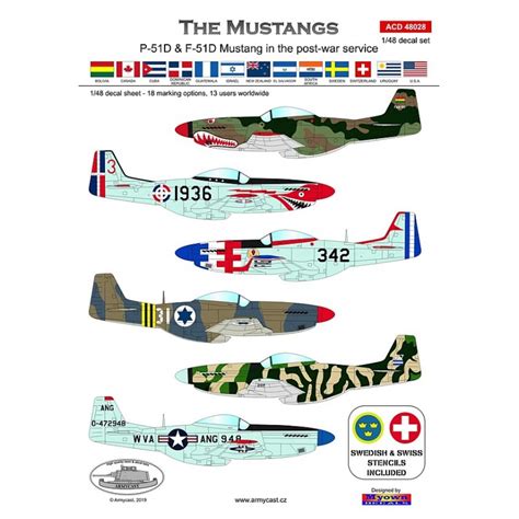 The Mustangs P 51d And F 51d In The Post War Service Decal Armycast