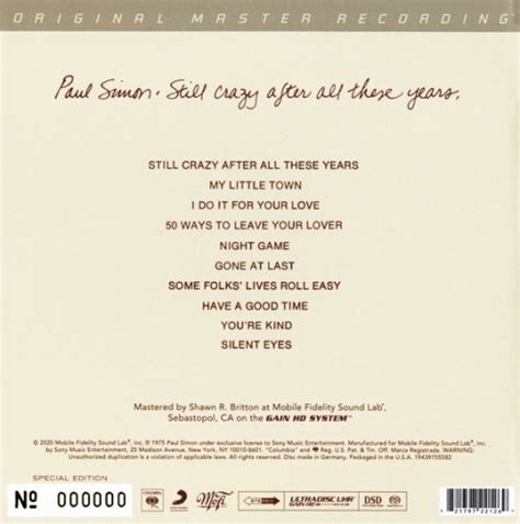 Paul Simon Still Crazy After All These Years 1975 2021 Sacd