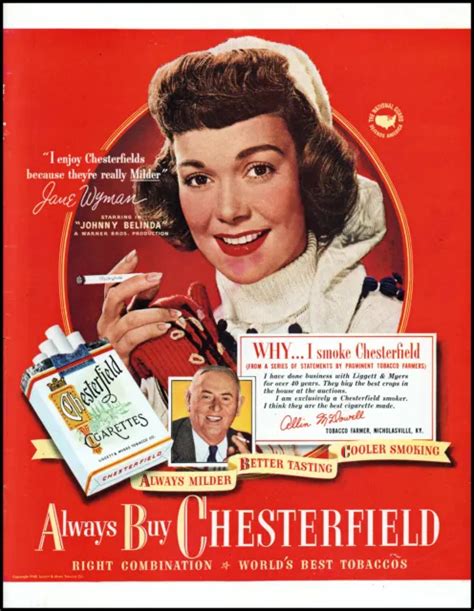 1948 Jane Wyman Photo Endorsing Chesterfield Cigarettes Coke Retro Print Ad La21 1895 Picclick