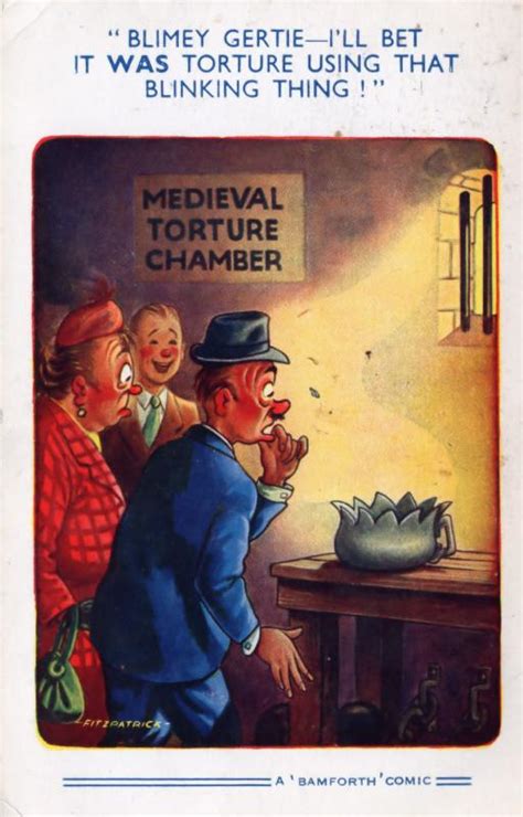 Medieval Torture Chamber Comic Humour Postcard Topics Humour