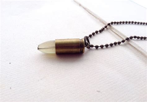 Bullet Necklace-Bullet Casing Necklace-Shell Casing Necklace-Citrine Bullet Necklace | Bullet ...