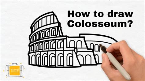 Roman Colosseum Drawing Step By Step