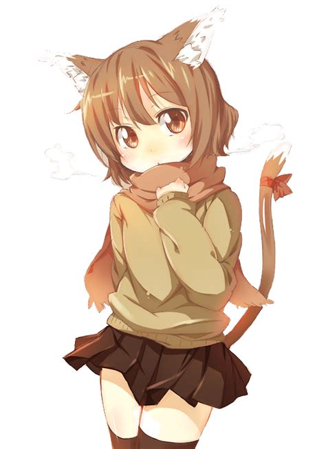 Cat Girl Brown Outfit Transparent Png Stickpng