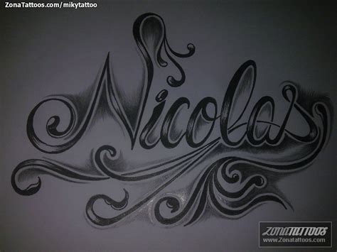 Diseño De Nicolás Nombres Letras