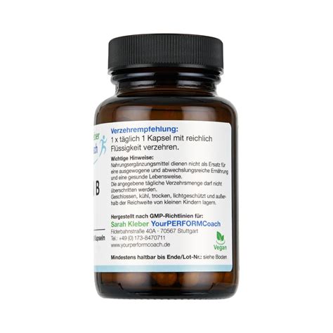 Cobalamin, wie es auch genannt wird, muss aktiv durch die schleimhautzellen im darm ins körperinnere geschleust werden. YourPERFORMCoach - Vitamin B Komplex Forte