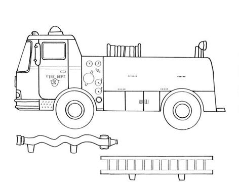 fire truck  part coloring page coloring sky
