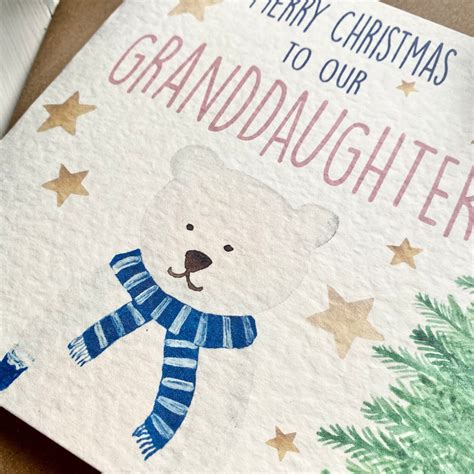 Granddaughter Christmas Card Babys First Christmas Etsy