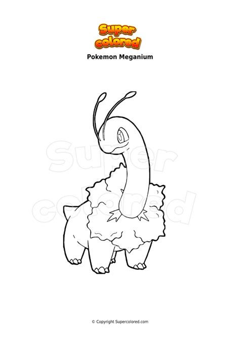 Dibujo De Meganium De Pokemon Para Colorear Loca Tel