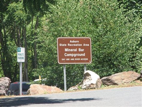 Camping available at all individual family campsites. Auburn State Recreation Area Mineral Bar, Auburn, CA - GPS ...