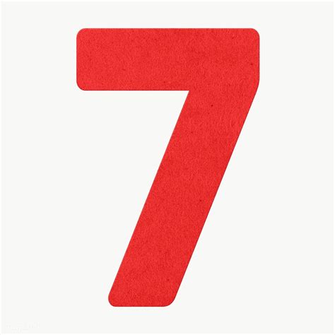 Red Number Seven Design Element Free Image By Sasi